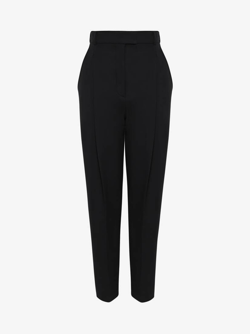 Tuxedo Peg Trouser in Black 1