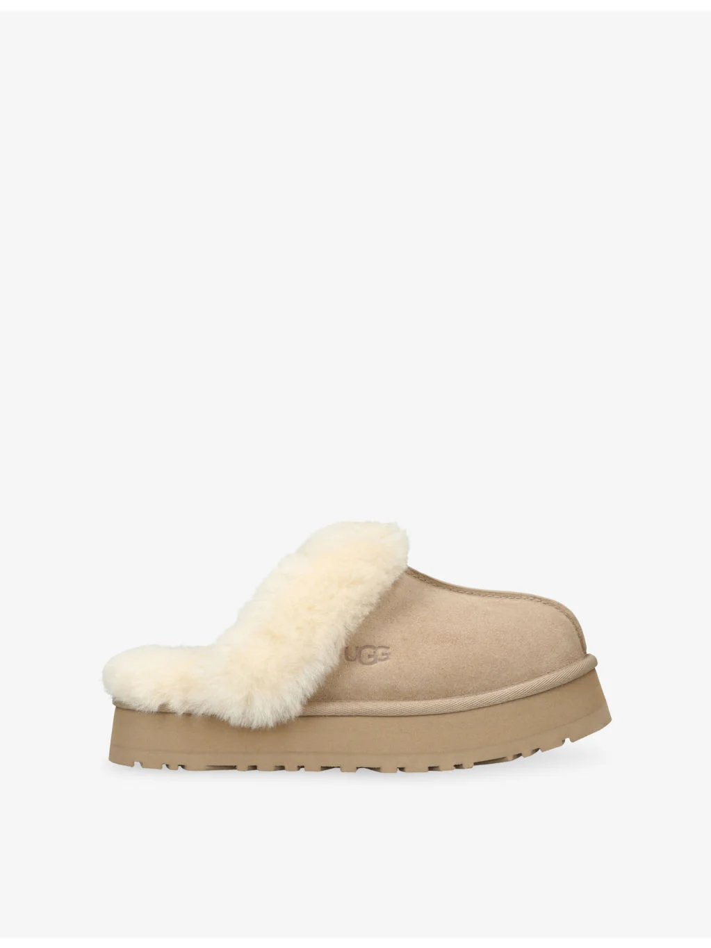Disquette Shearling-Lined Suede Slippers - 1