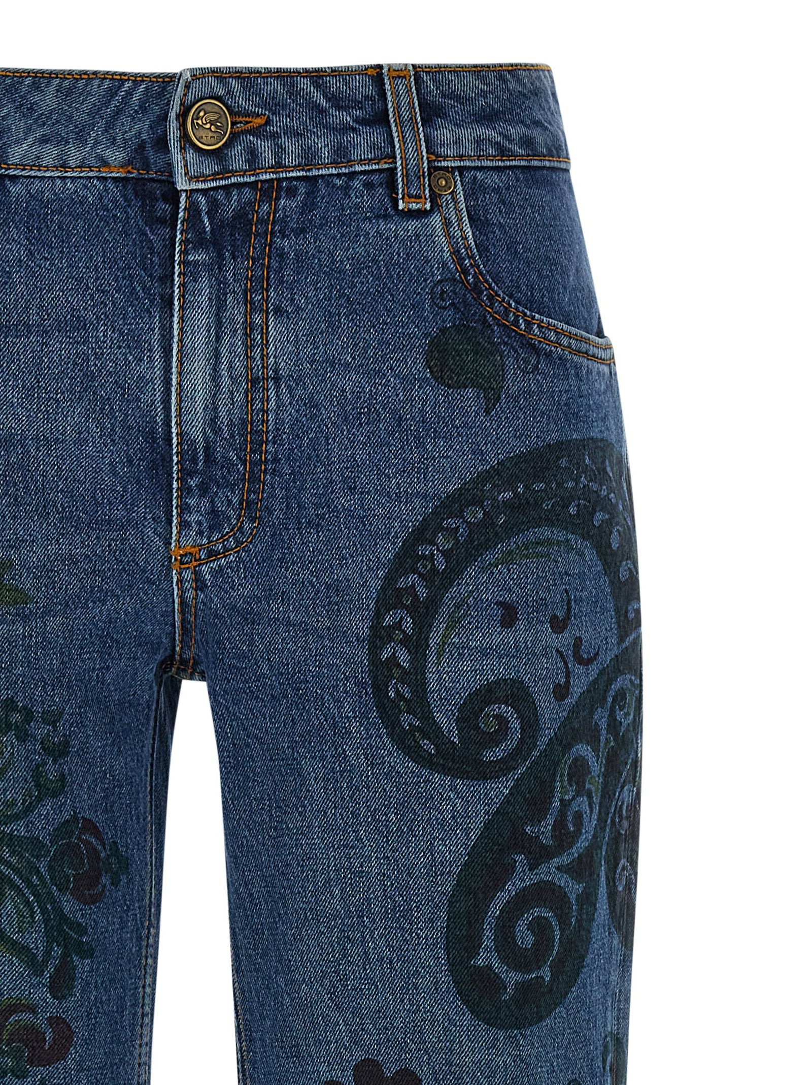 Paisley Print Jeans Multicolor - 3