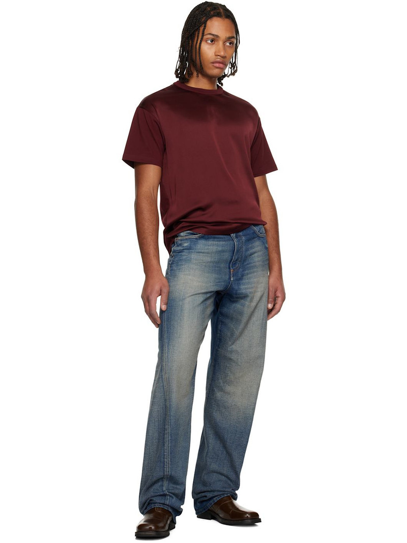 Givenchy Burgundy Cotton Silk T-shirt outlook