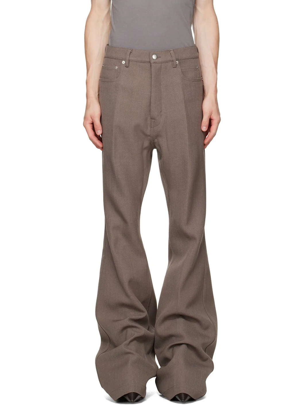 Gray Tower Bolan Bootcut Trousers - 1