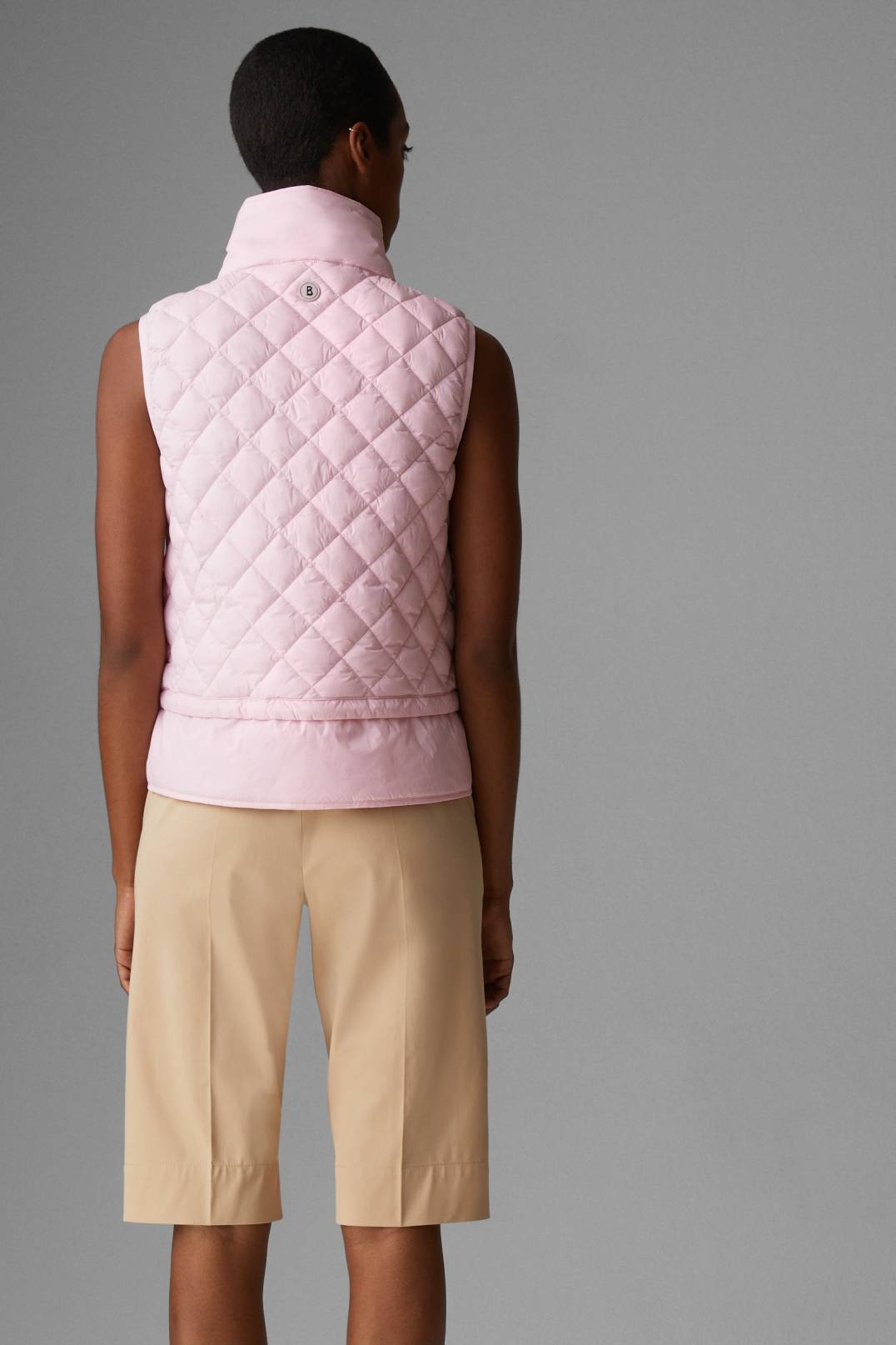 ELINA QUILTED VEST IN PINK - 3