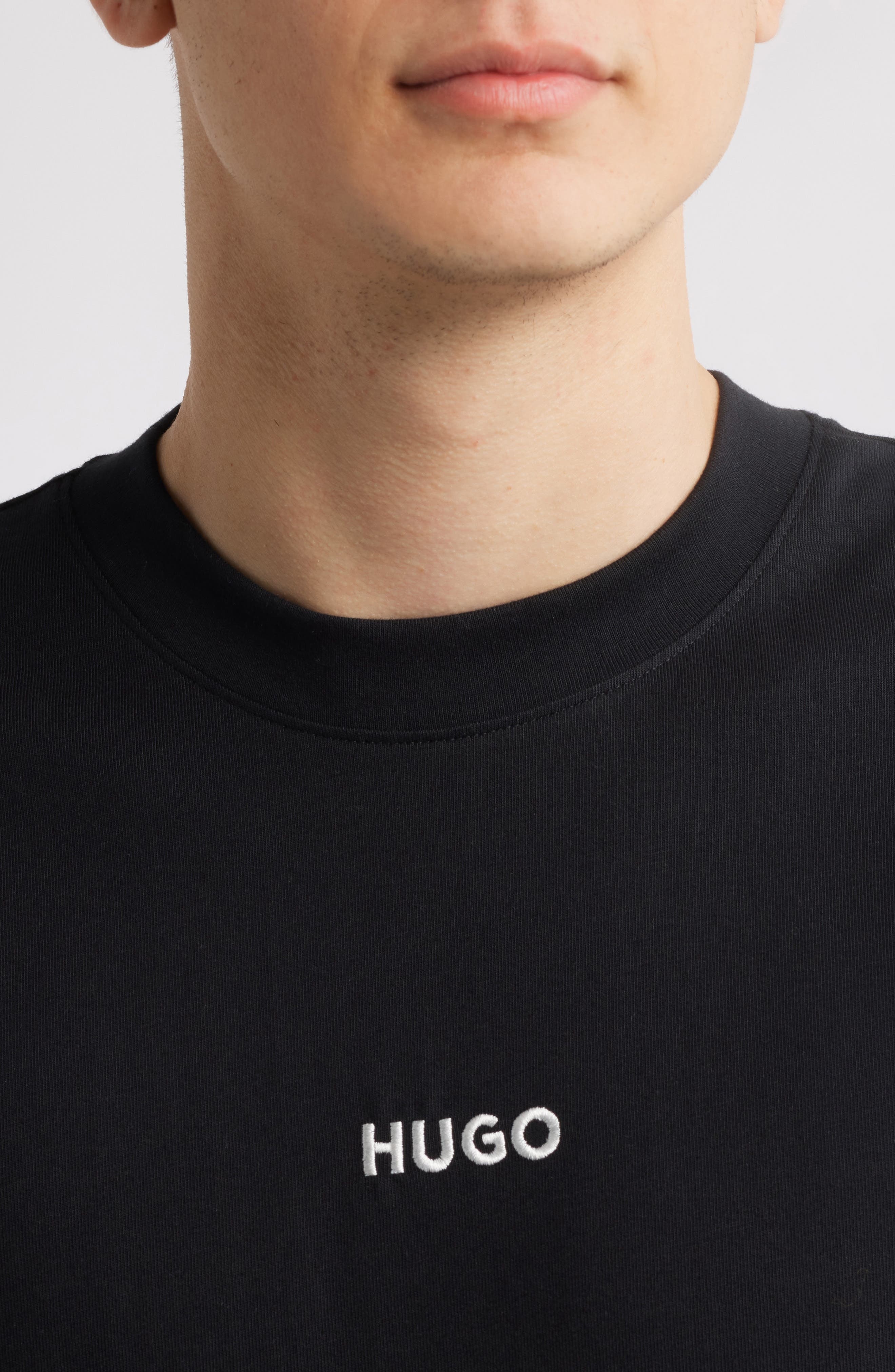 HUGO Dulapo Argile Cotton T-Shirt in Black at Nordstrom - 4