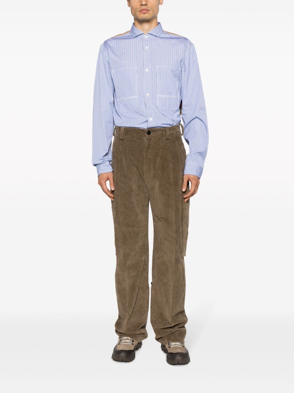 panelled cotton shirt - 2