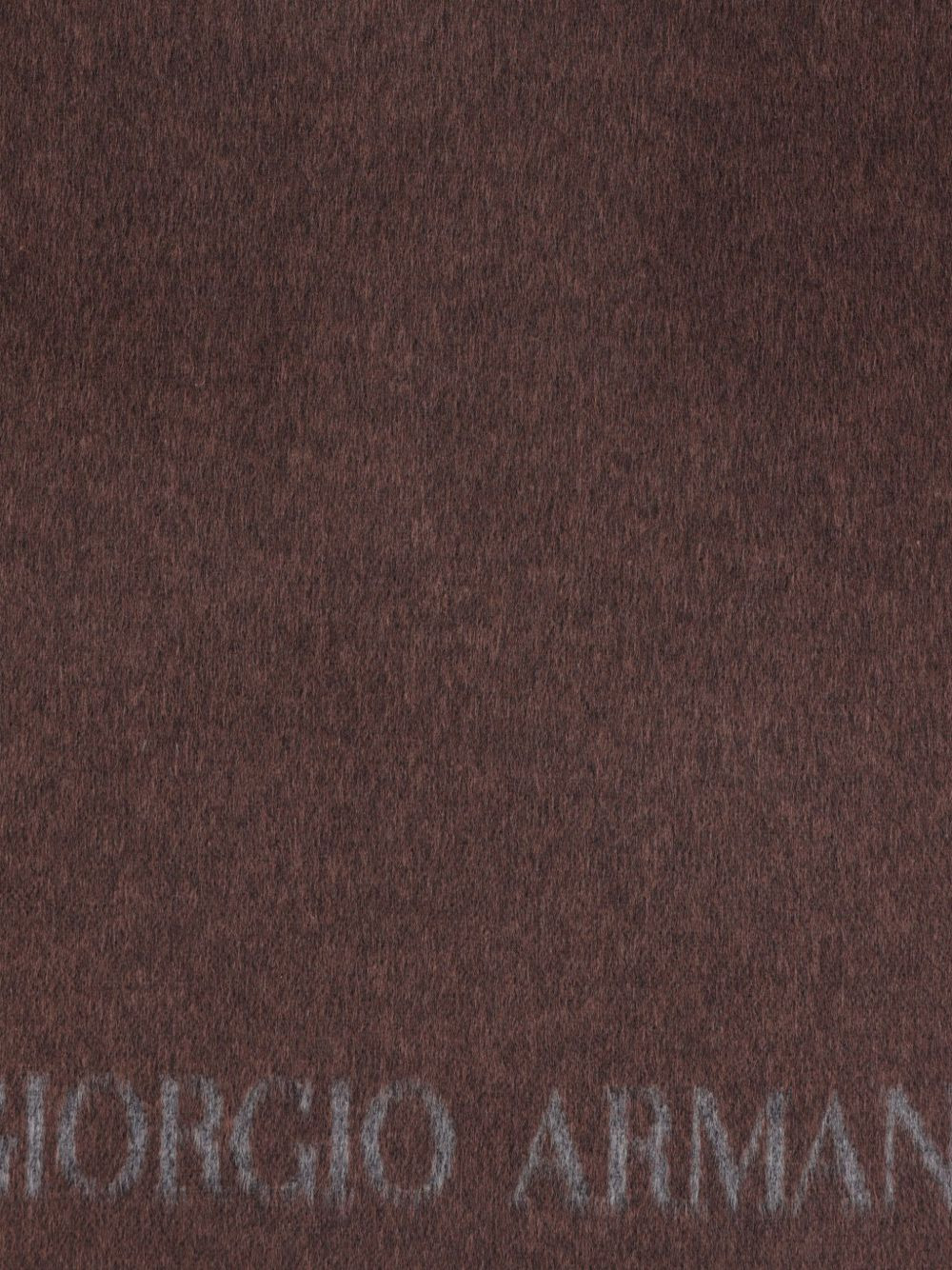 logo-embroidered fringed scarf - 3