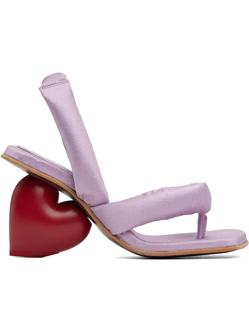 Purple Love Heeled Sandals - 1