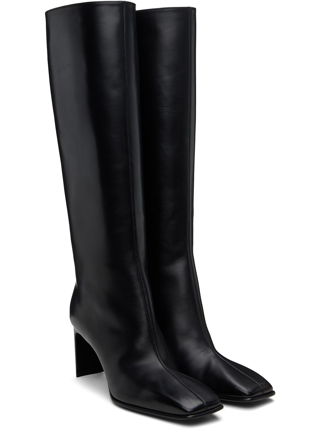 Black Knee High Boots - 4