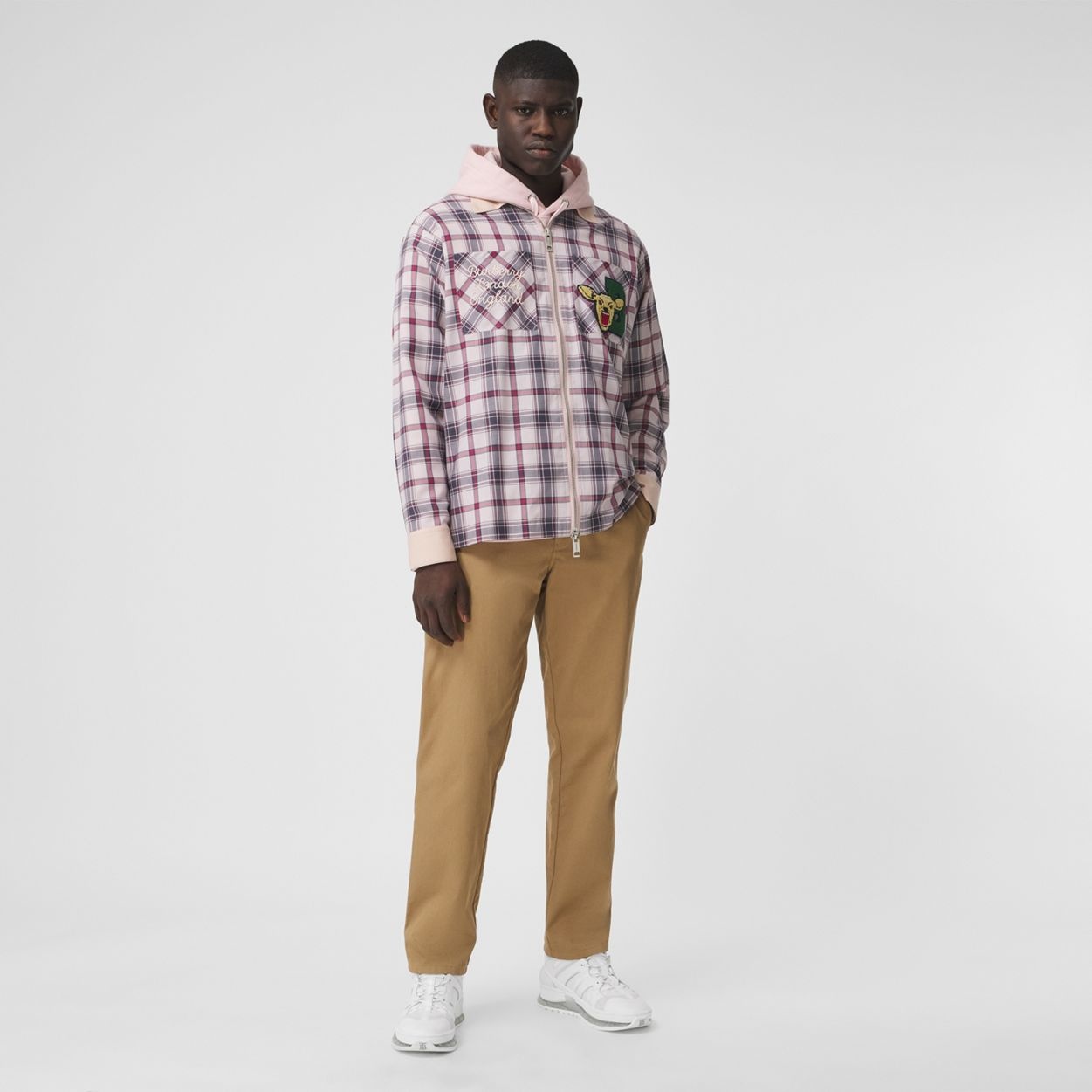 Varsity Graphic Check Technical Cotton Overshirt - 6