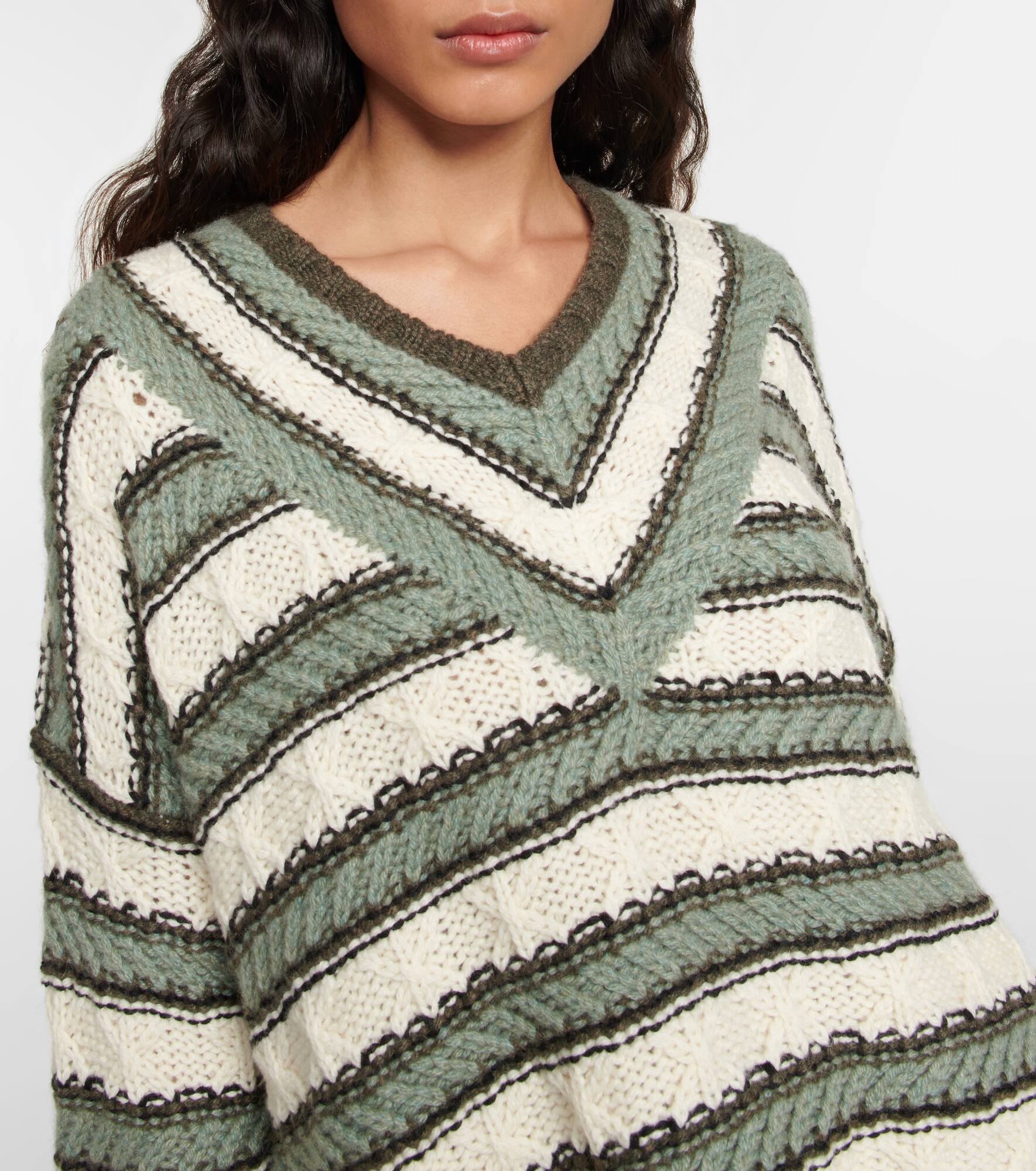 Striped cashmere sweater - 4