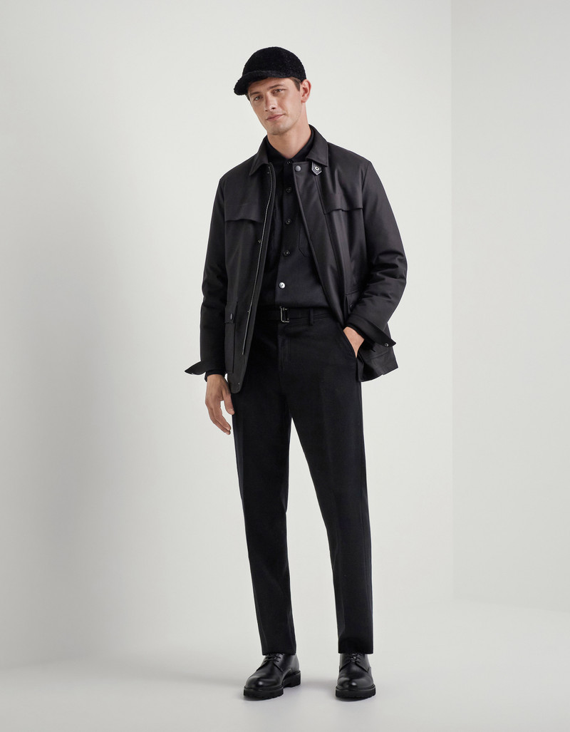 Canali BLACK PURE IMPECCABILE WOOL SIX-BUTTON SHIRT JACKET outlook