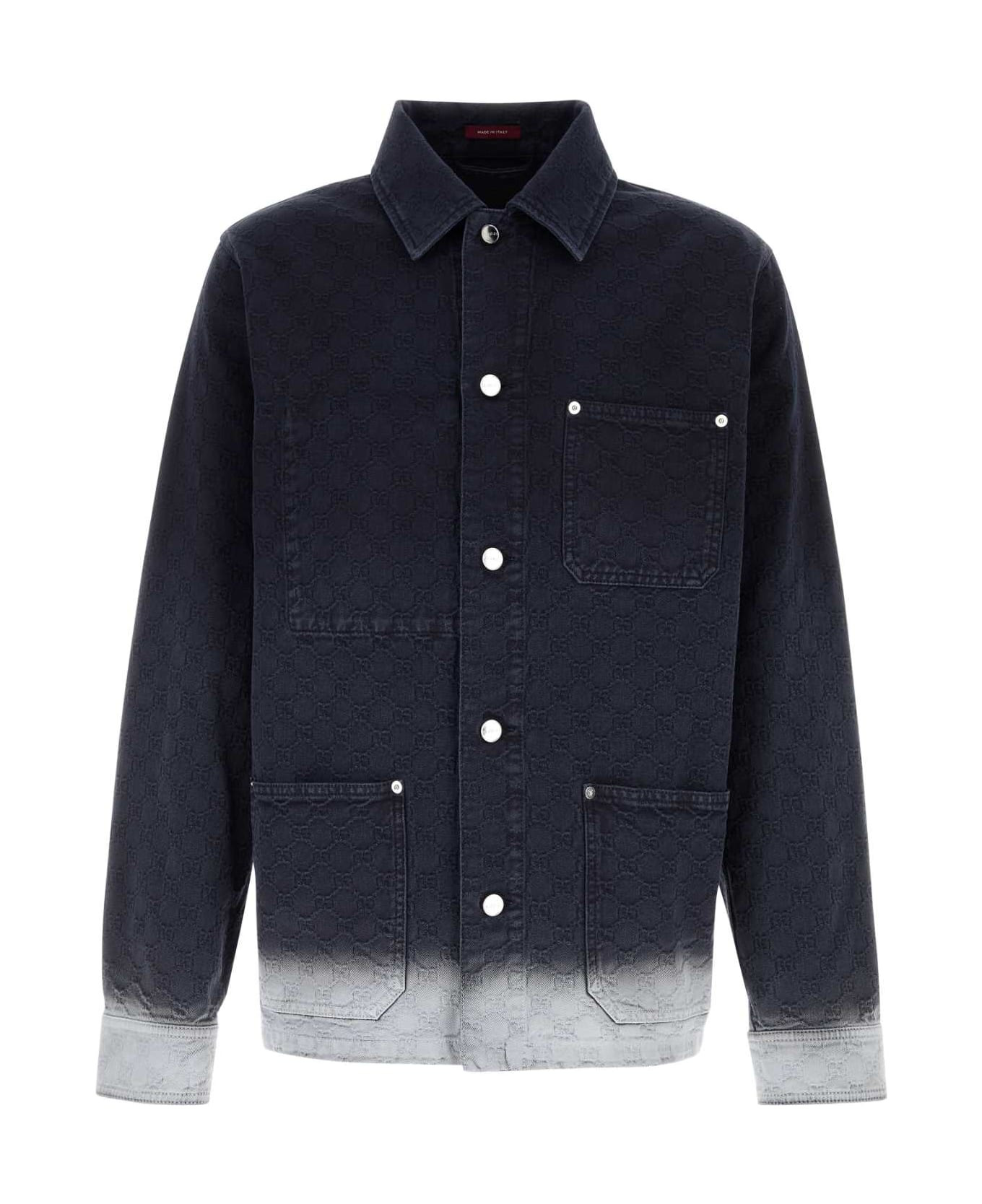 Embroidered Denim Shirt - 1