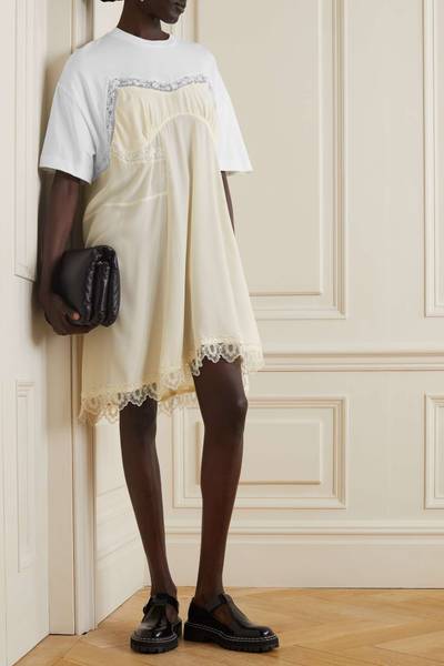 Simone Rocha Lace-trimmed tulle and jersey midi dress outlook