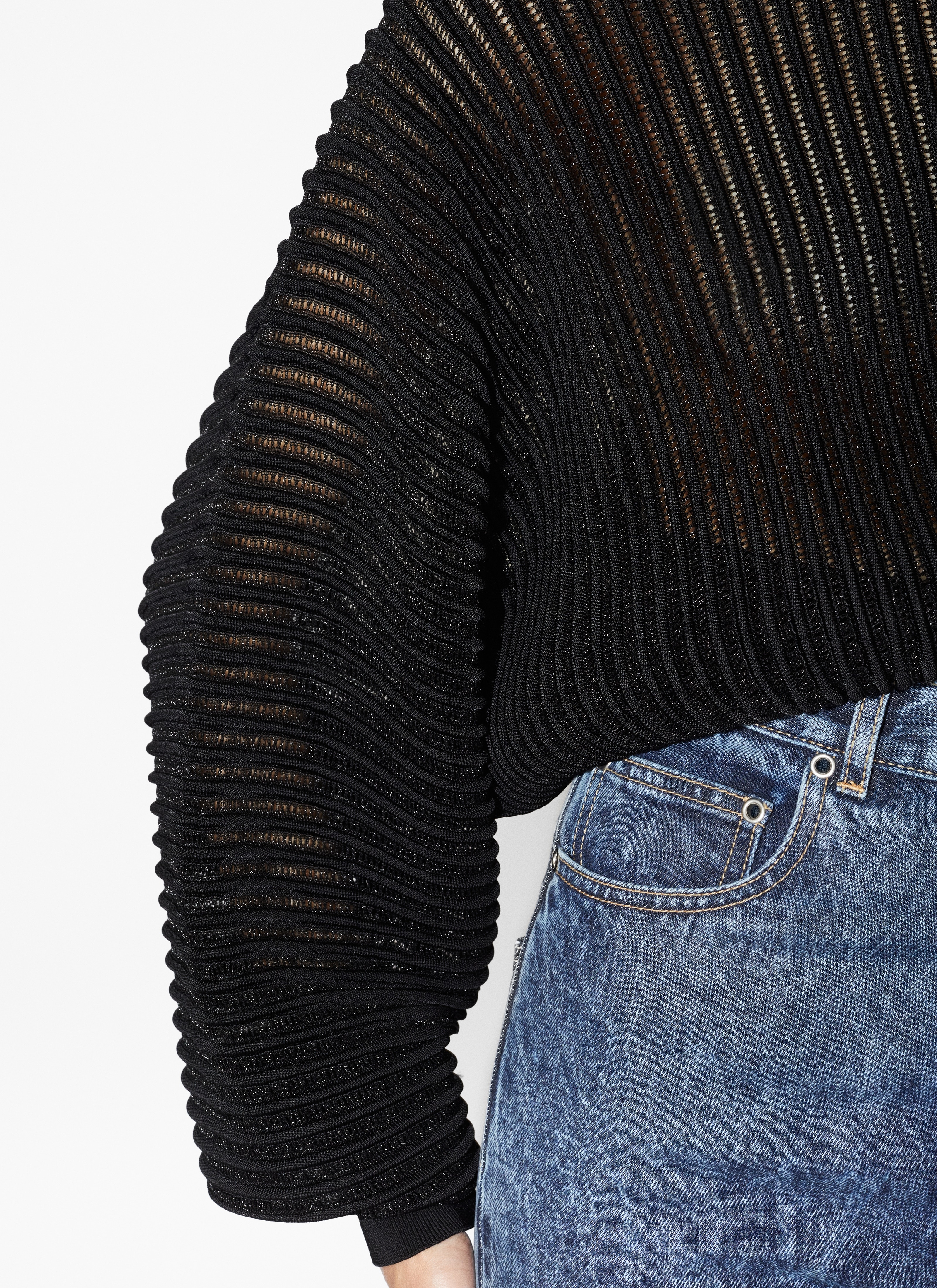 RIBBED LUREX JUMPER - 5