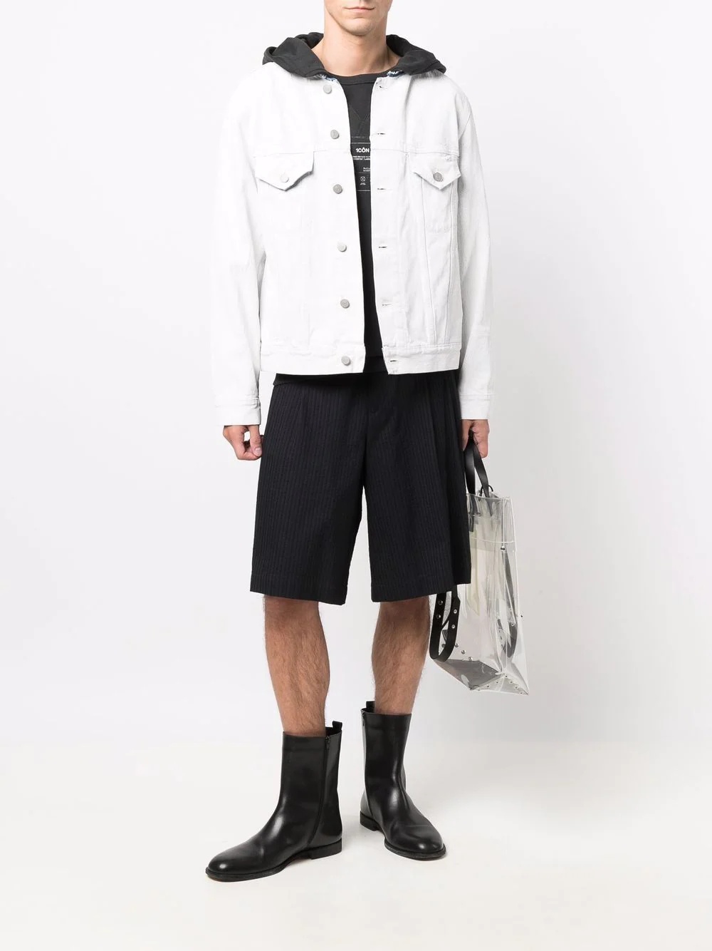 raw-cut collar denim jacket - 2
