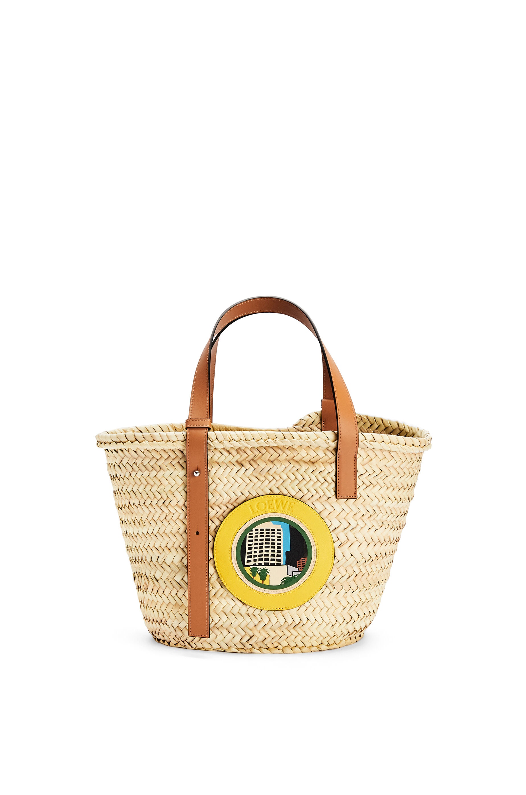 L.A. Series Basket bag in palm leaf and calfskin - 1