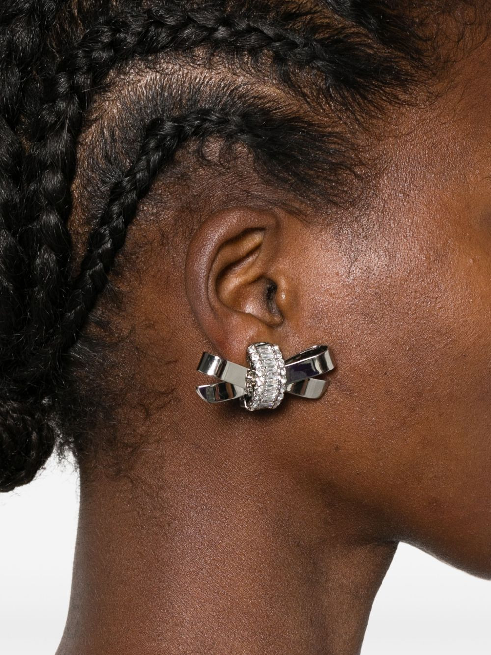 crystal-bow earrings - 2
