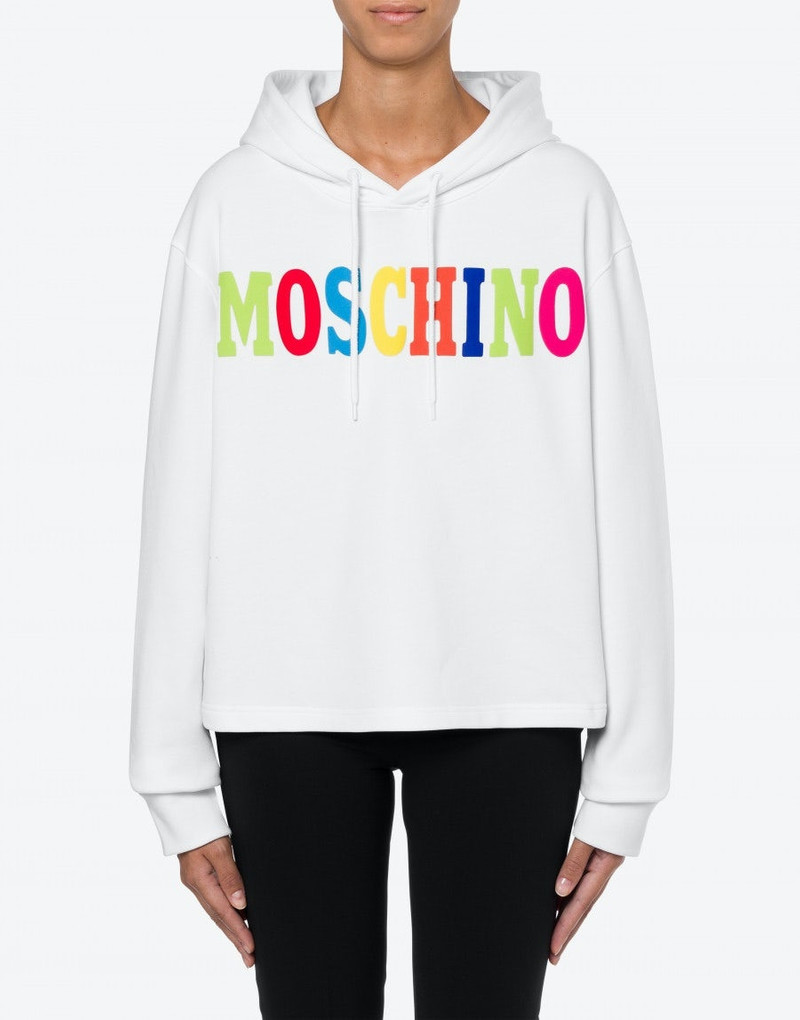Moschino MULTICOLOR LOGO ORGANIC HOODIE outlook