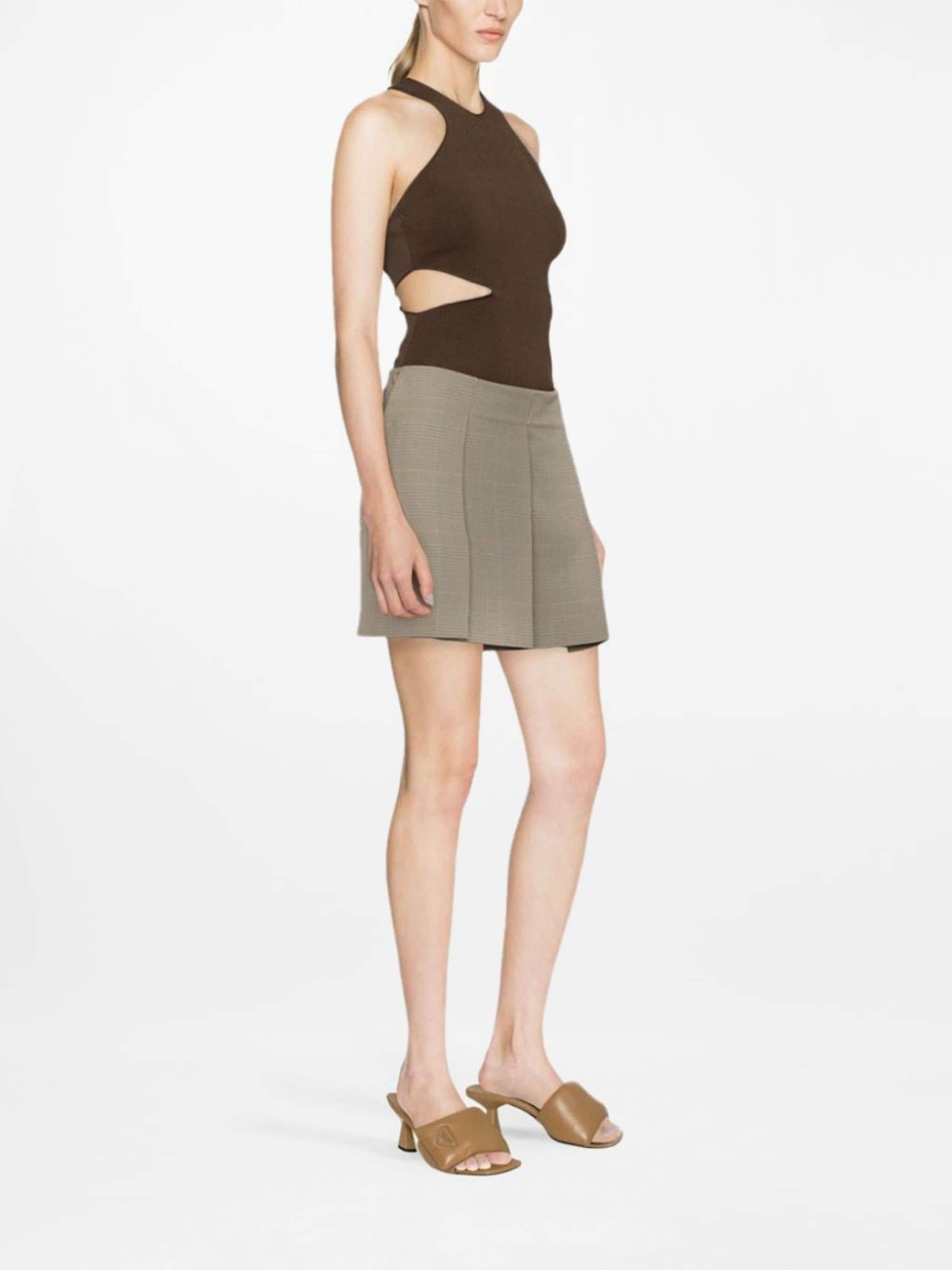 checked pleated miniskirt - 3