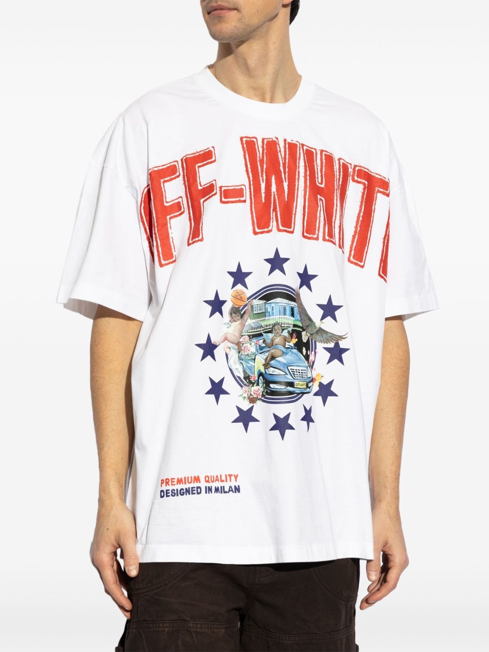 logo-graphic-print cotton t-shirt - 3