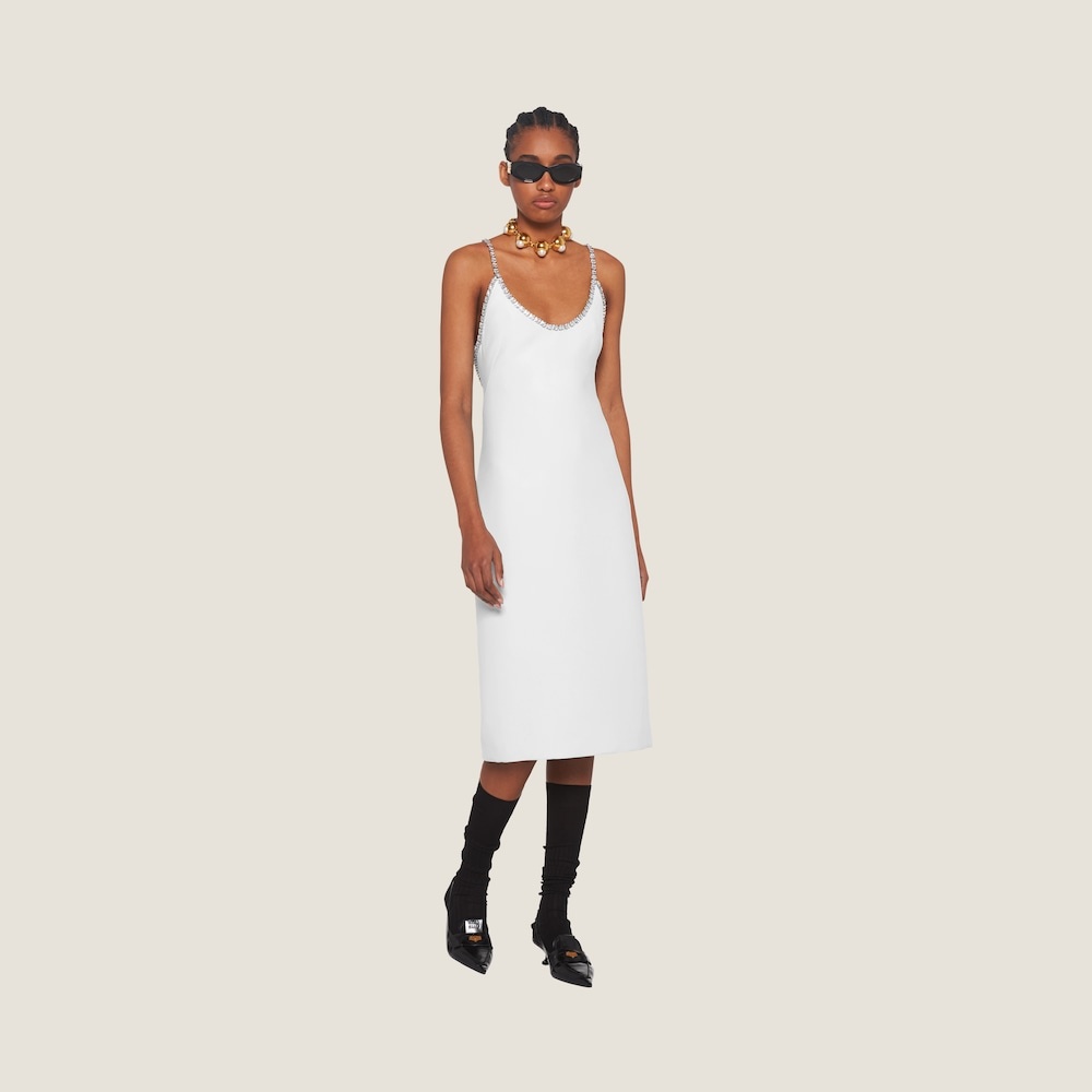 Embroidered cady dress - 1