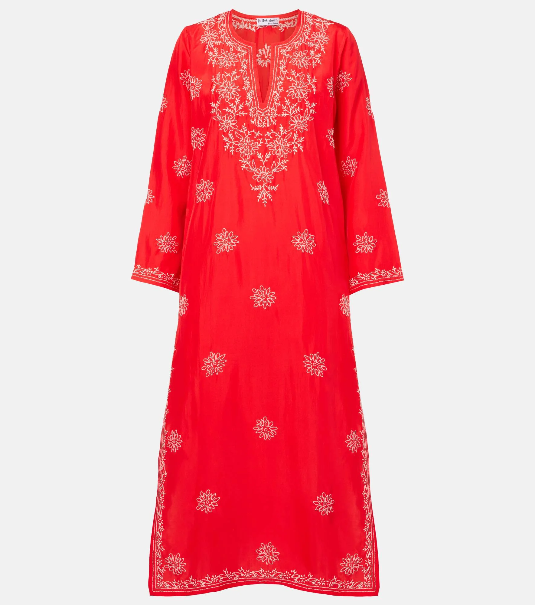 Embroidered silk kaftan - 1