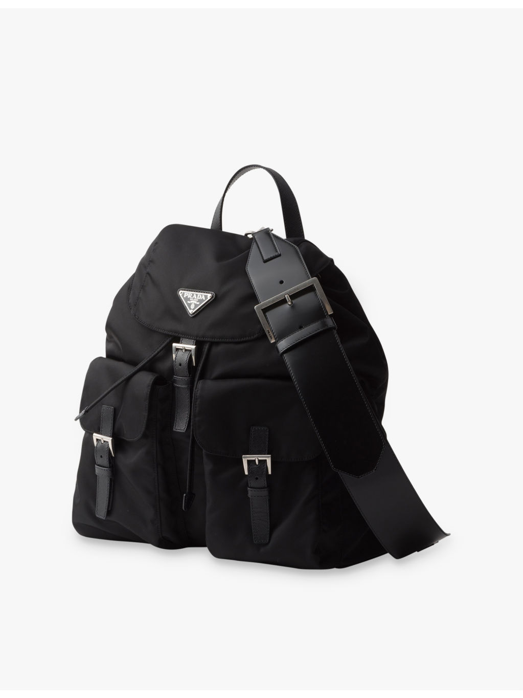 Logo-plaque recycled-polyamide backpack - 2