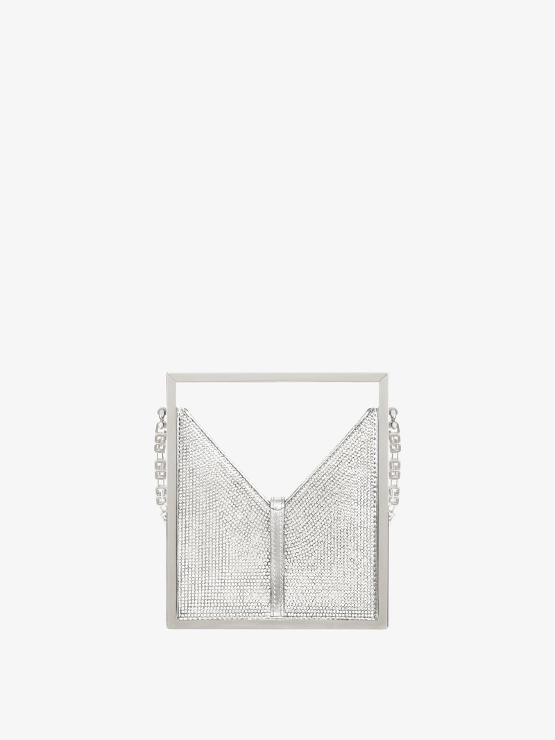 MICRO CUT OUT BAG IN SATIN AND STRASS WITH FRAME 4