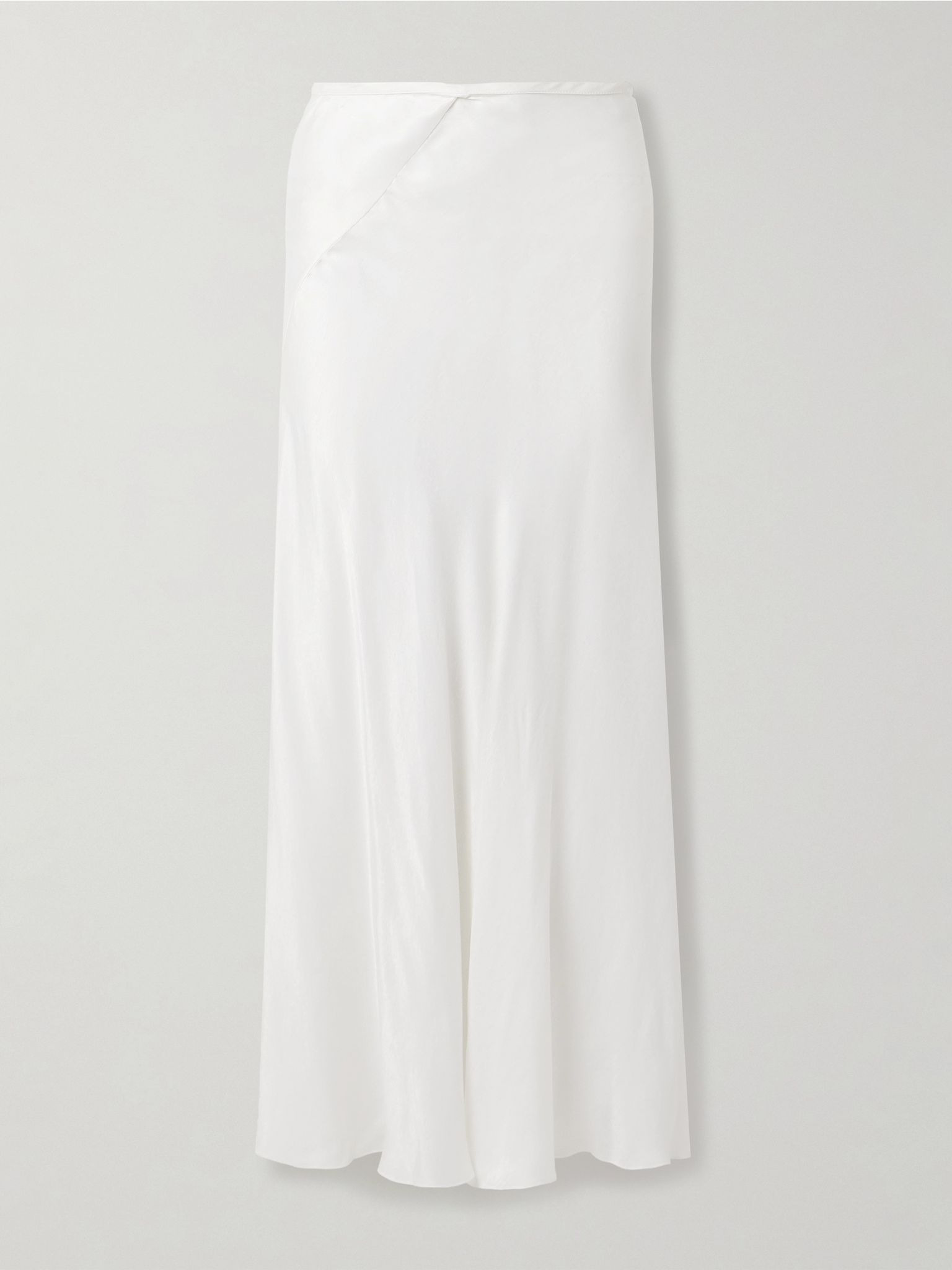 Luce washed-satin maxi skirt Off-white - 1
