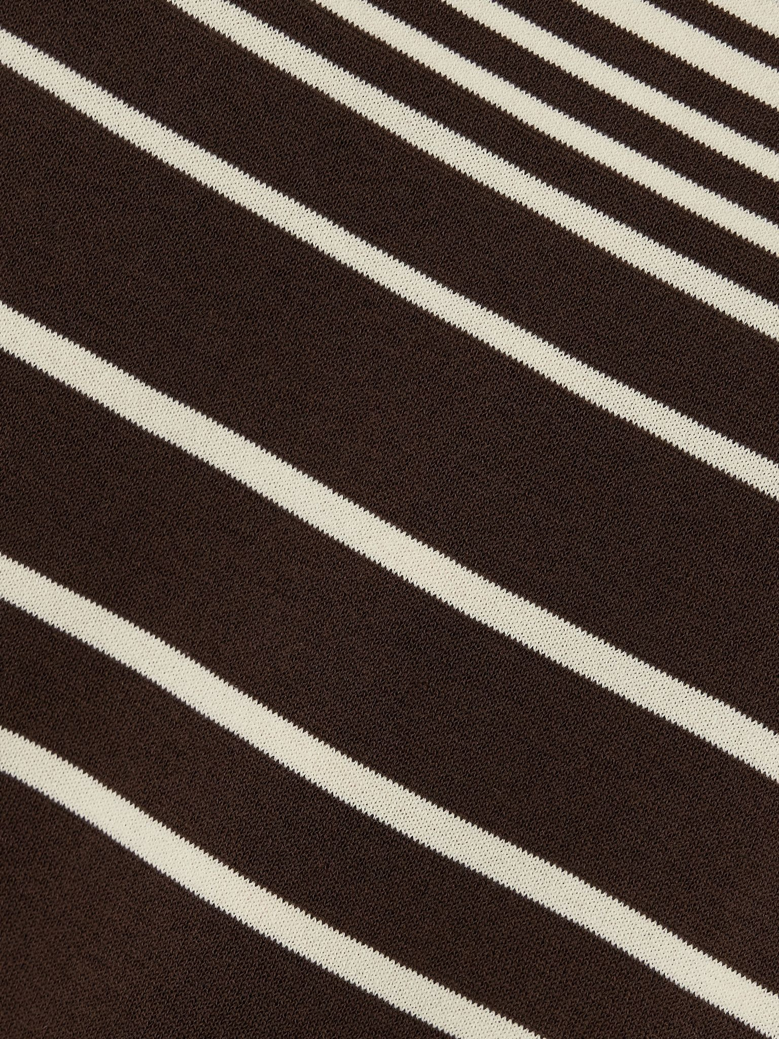Casia striped cotton-blend maxi skirt Dark brown - 4