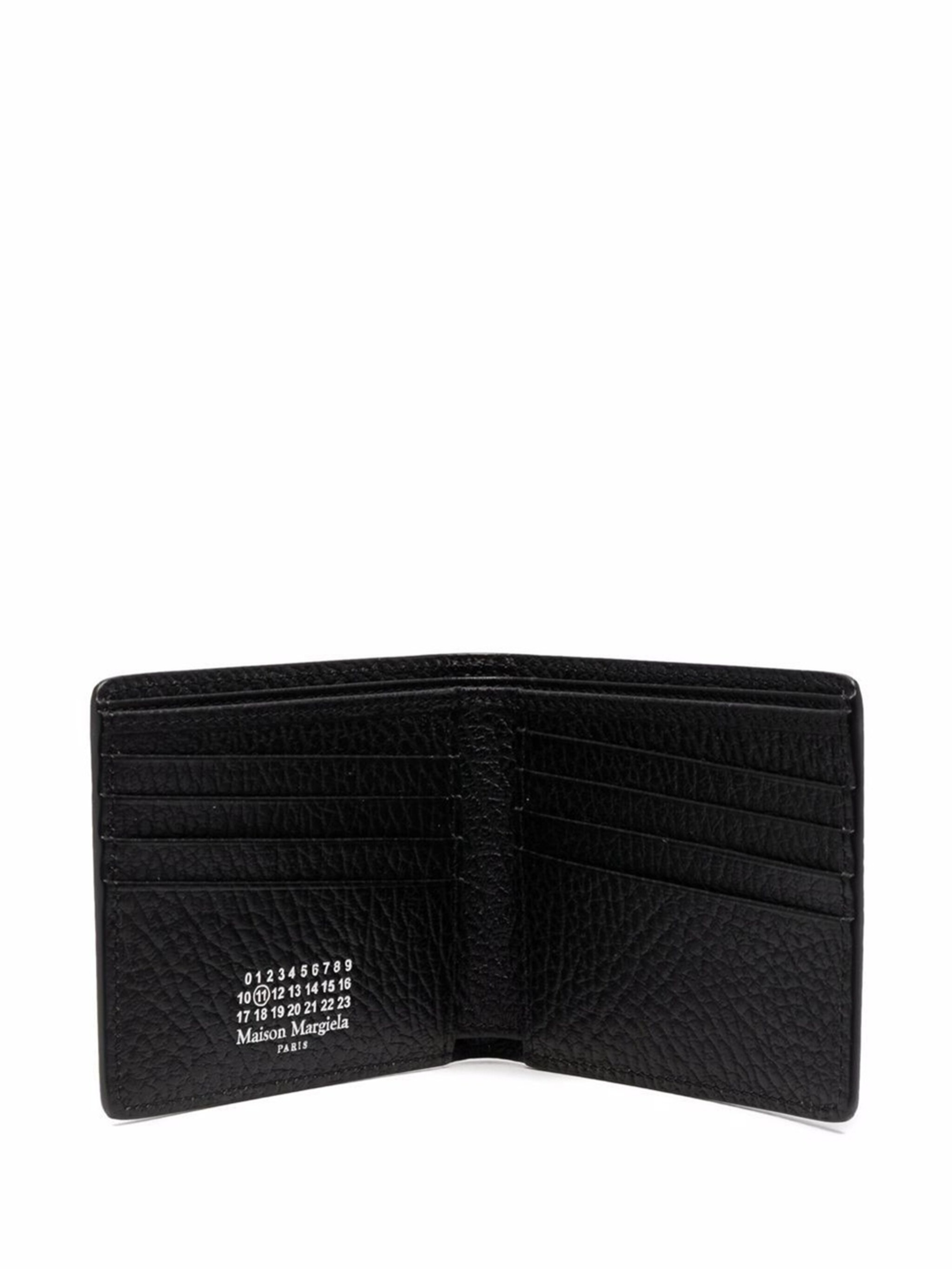 stitch-detail leather wallet - 3