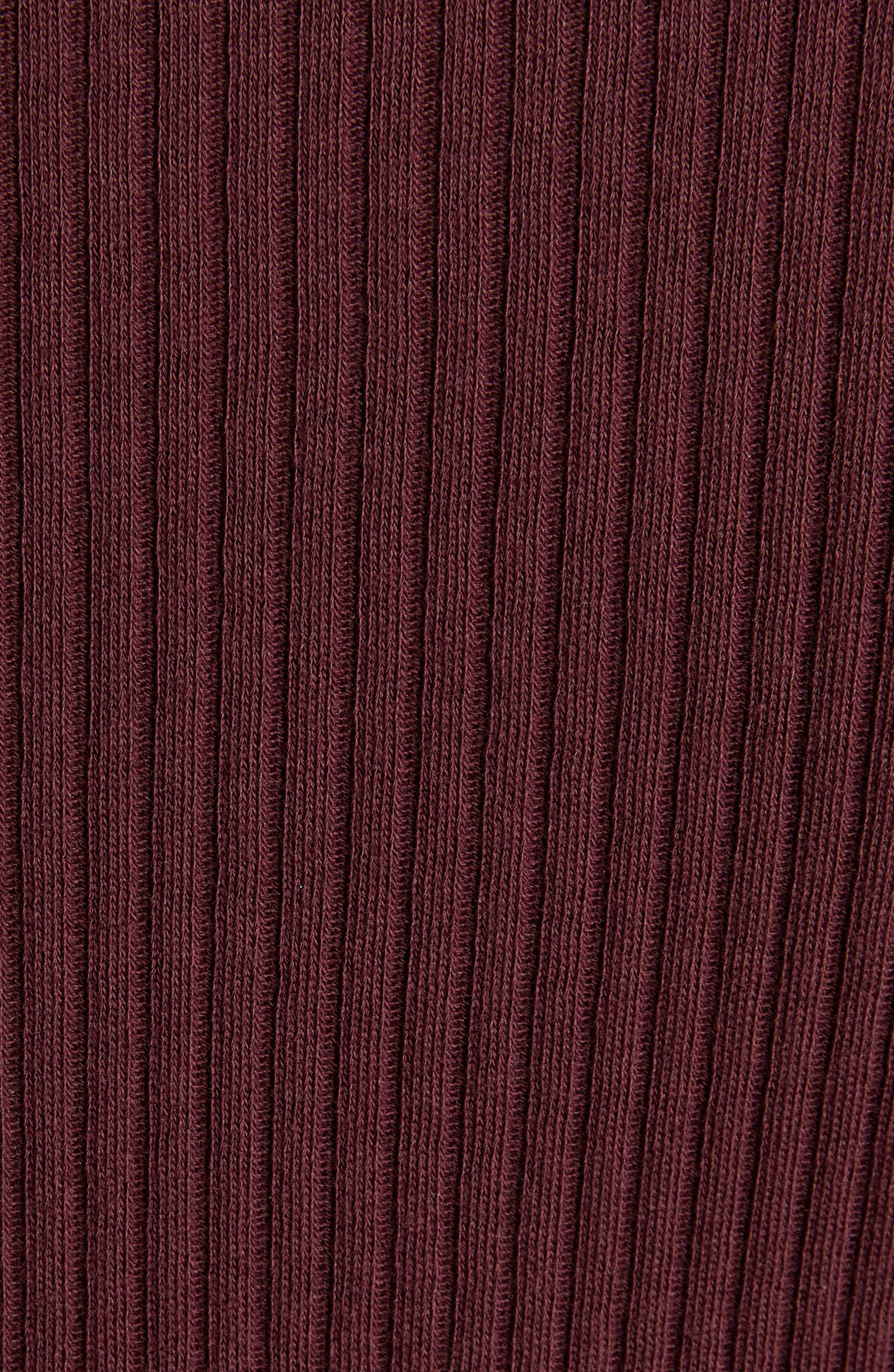 McQueen Rib Long Sleeve Top in Burgundy at Nordstrom - 7