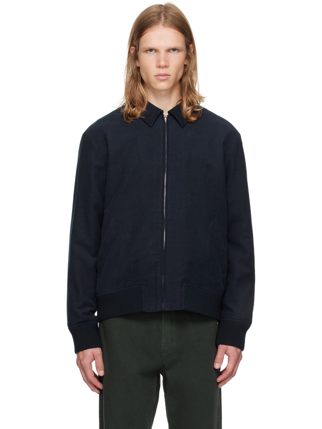 Navy Gilles Bomber Jacket - 1