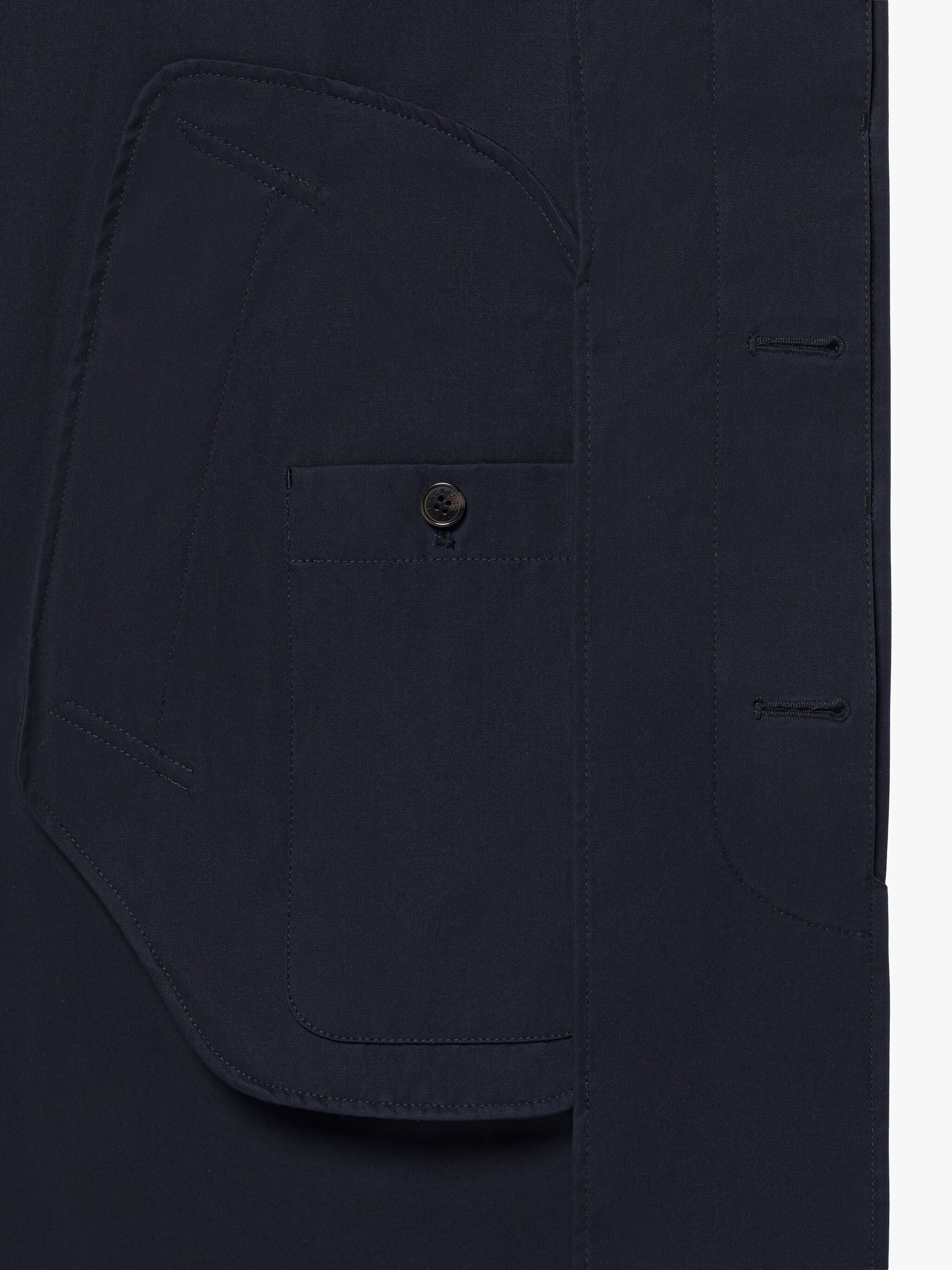 SELWYN NAVY COTTON OVERCOAT - 6