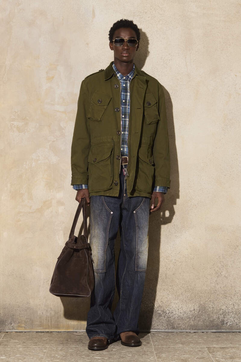 DARK DESERT DUST WASH LOOSE CARPENTER JEANS - 7