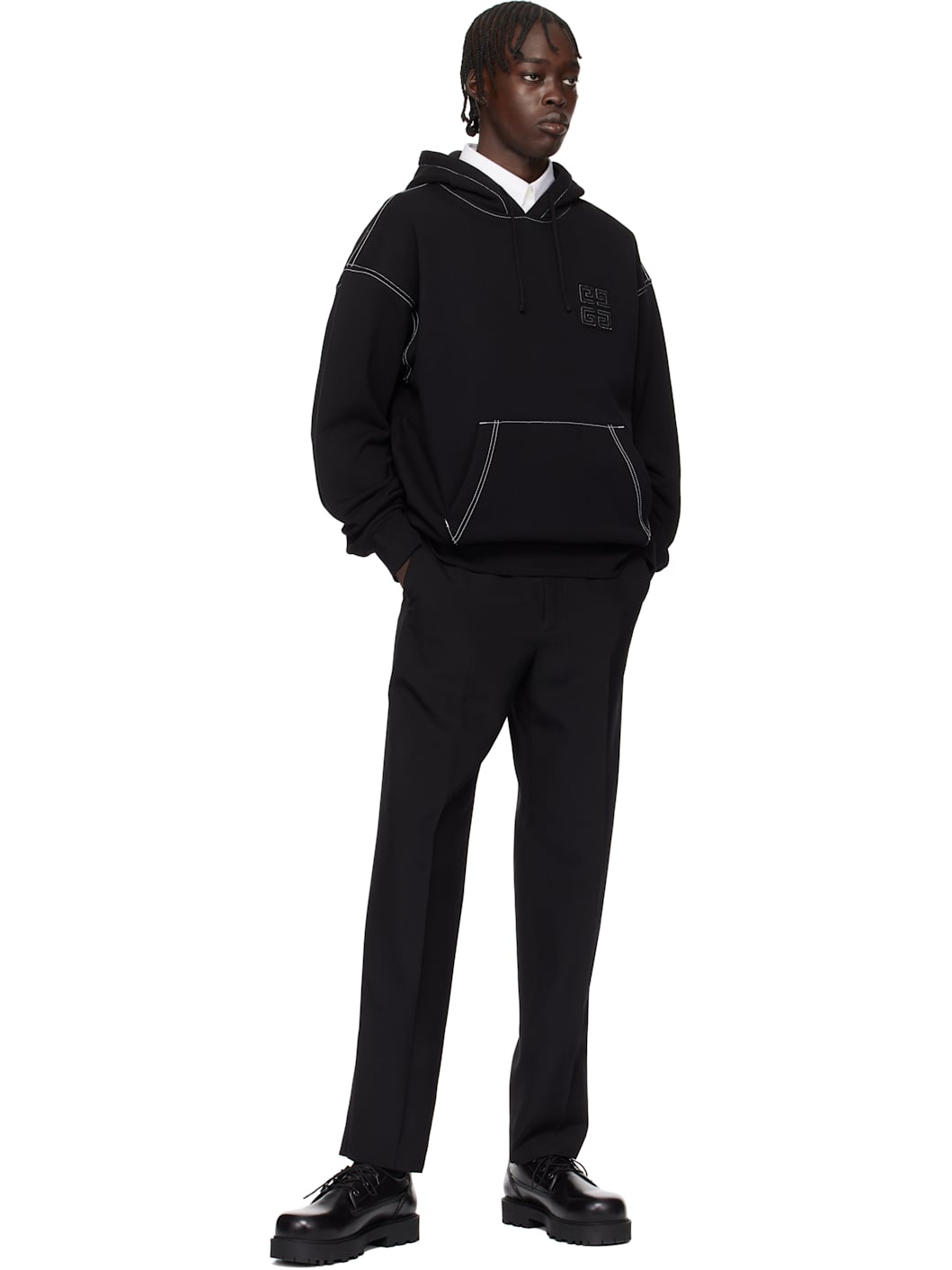 Black Slim Fit Tailored 2G Clip Trousers - 4