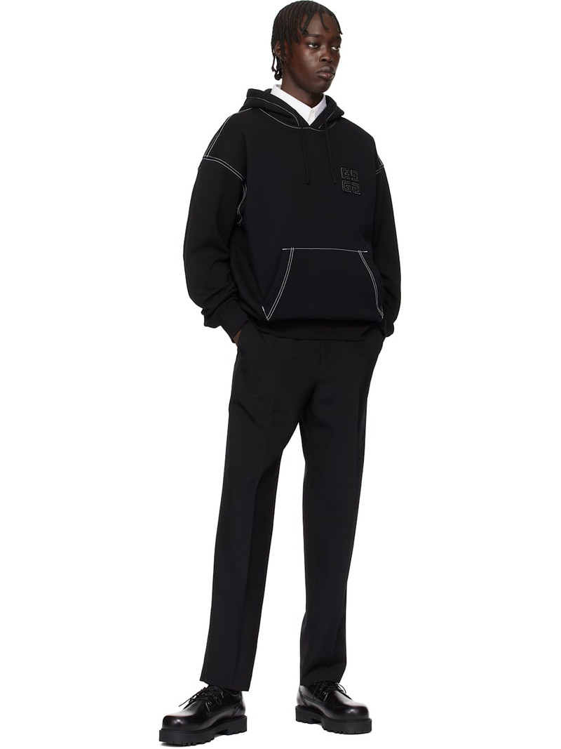 Givenchy Black Slim Fit Tailored 2G Clip Trousers outlook