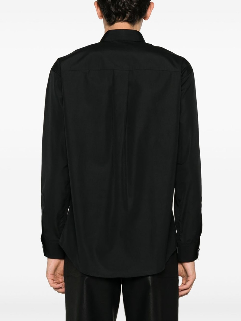 logo print poplin shirt 4