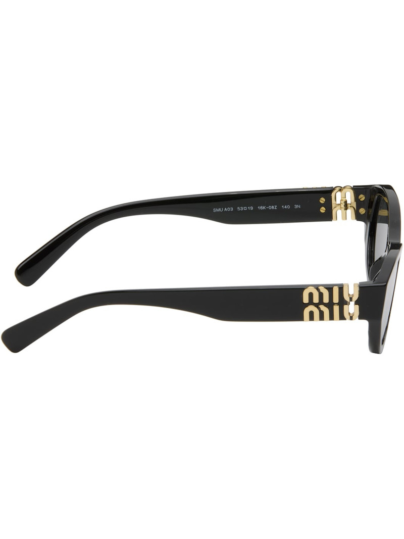 Miu Miu Black Classic Subtle Cateye Sunglasses outlook