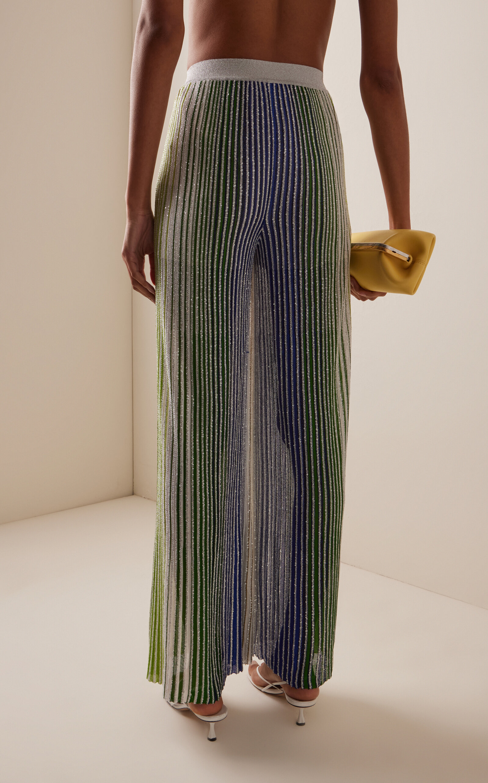 Sequined Knit Wide-Leg Pants multi - 4