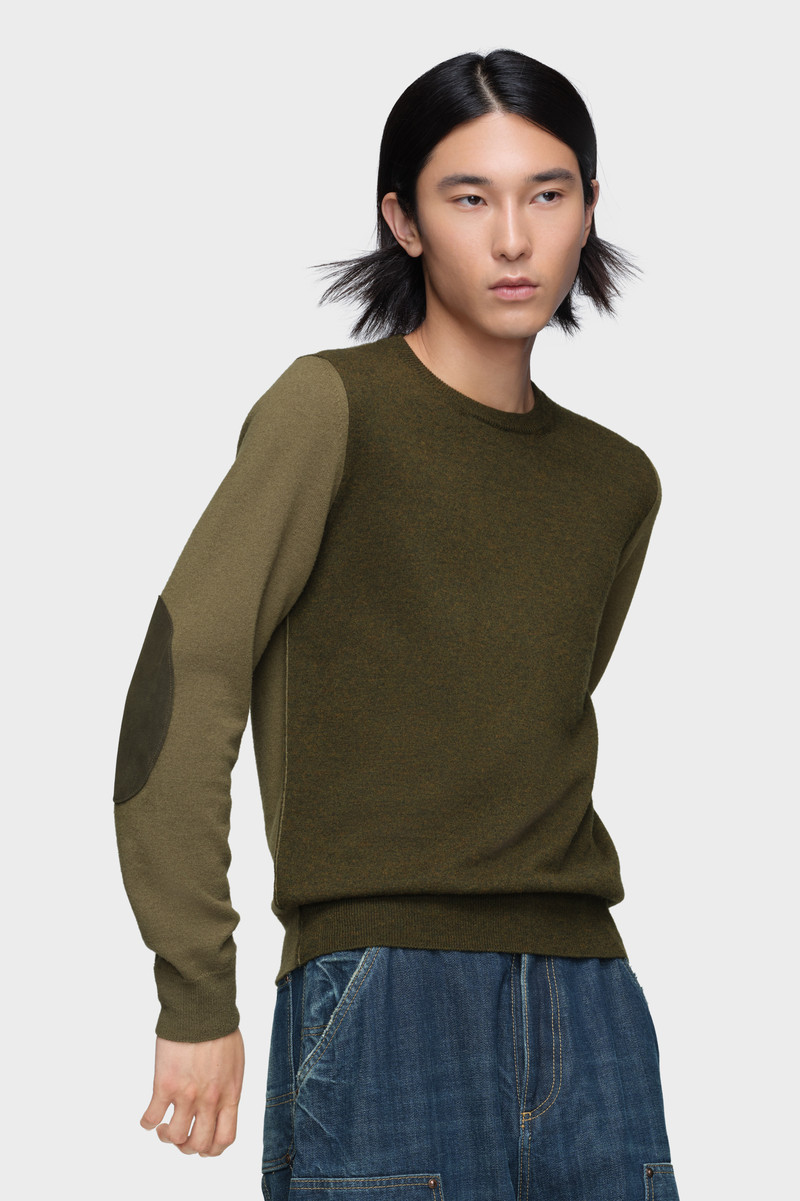 Maison Margiela Two-Tone Wool Crewneck outlook