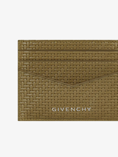 Givenchy CARD HOLDER IN BRAIDED-EFFECT LEATHER outlook