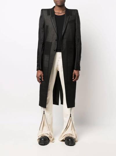 Rick Owens panelled single-breasted coat outlook