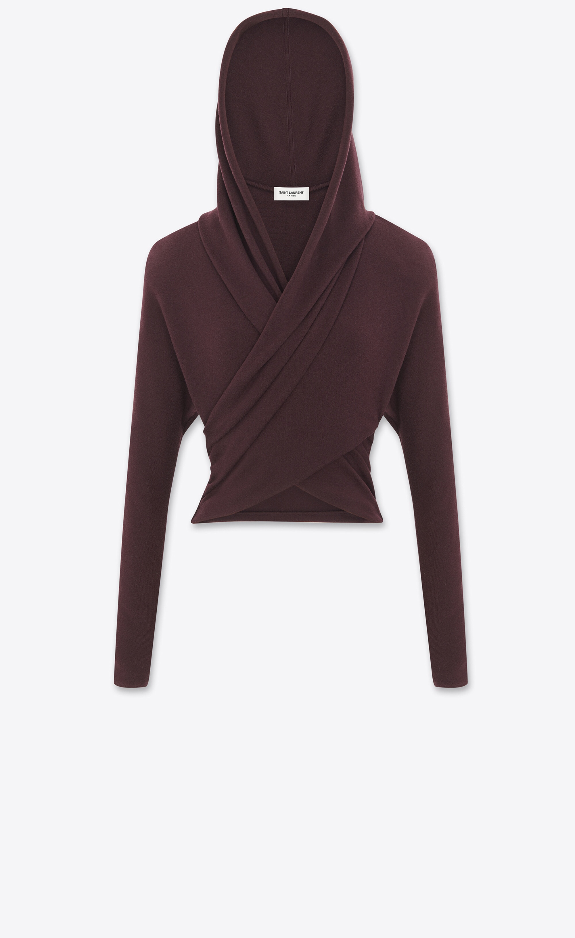 SAINT LAURENT hooded top in wool | REVERSIBLE