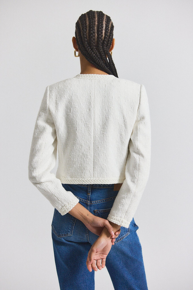 DEREK LAM 10 CROSBY BAYLE EMBROIDERED TWEED JACKET outlook