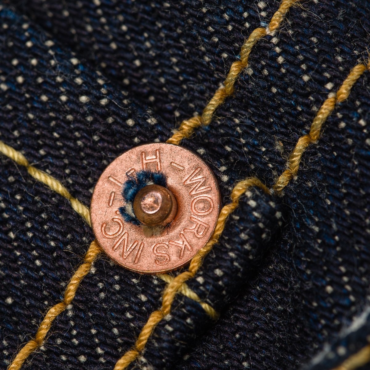 IH-634N 17oz Selvedge Denim Straight Cut Jeans - Natural Indigo - 9