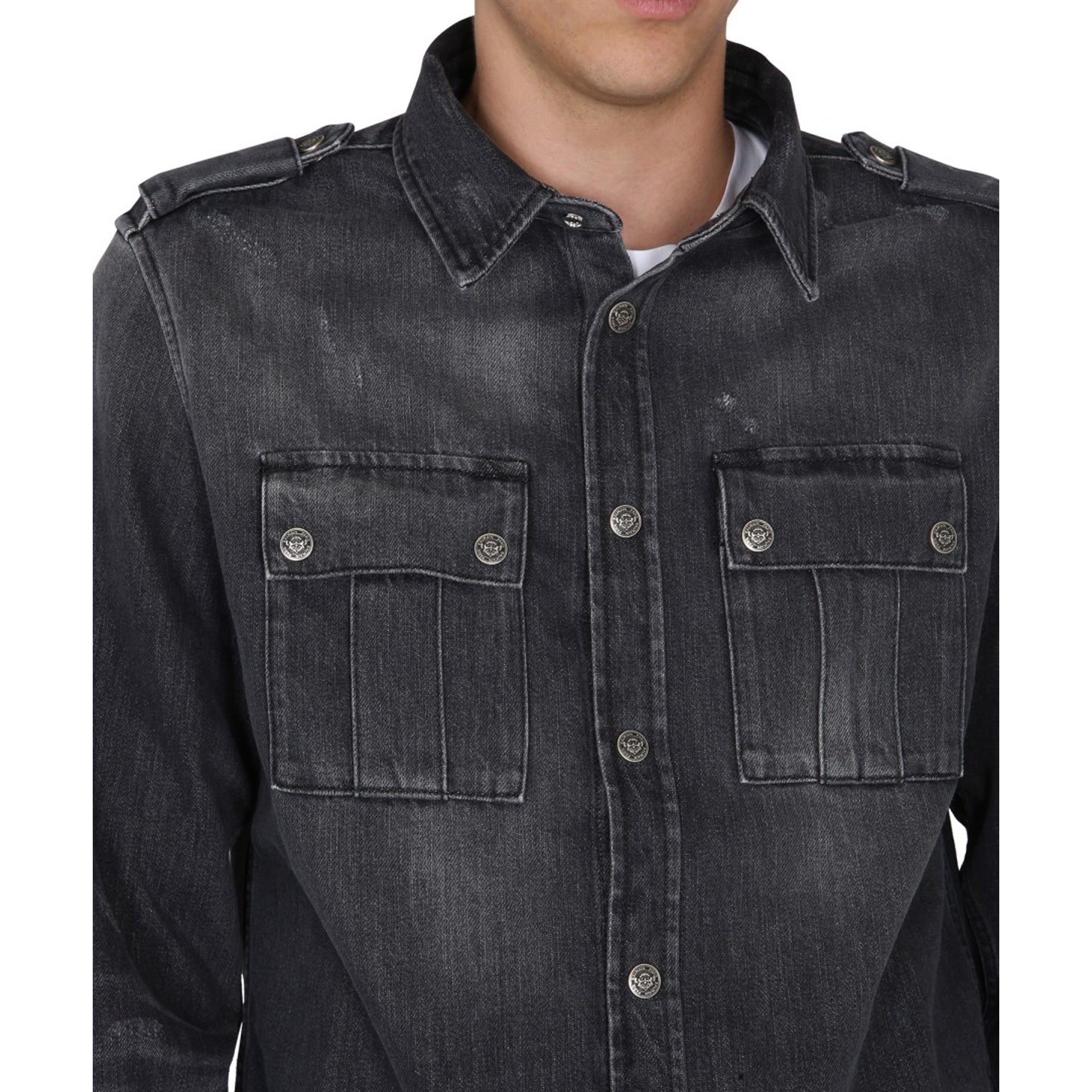 COTTON DENIM SHIRT - 4