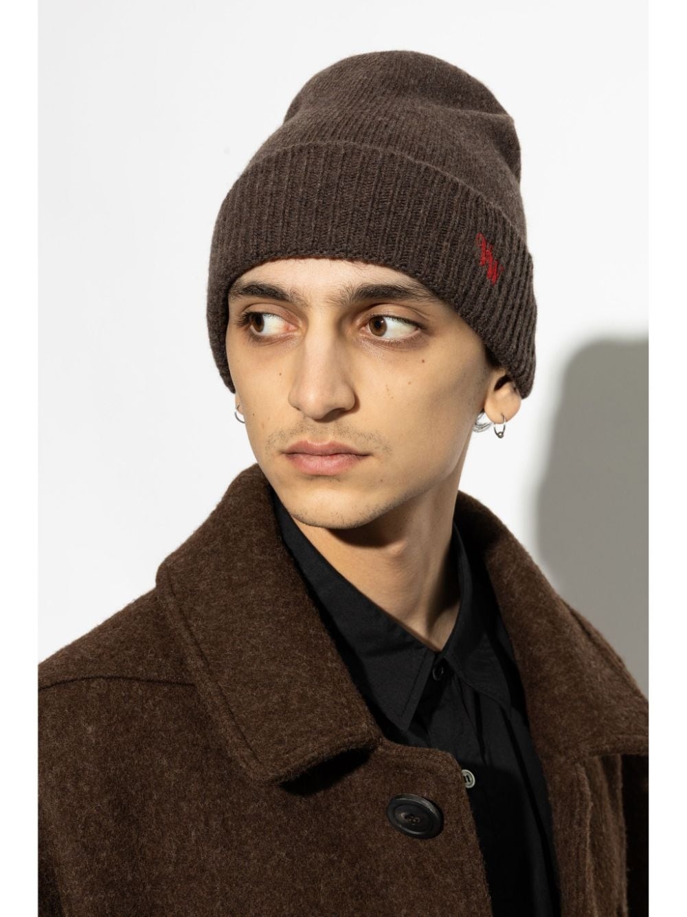 logo-embroidered cashmere beanie - 3