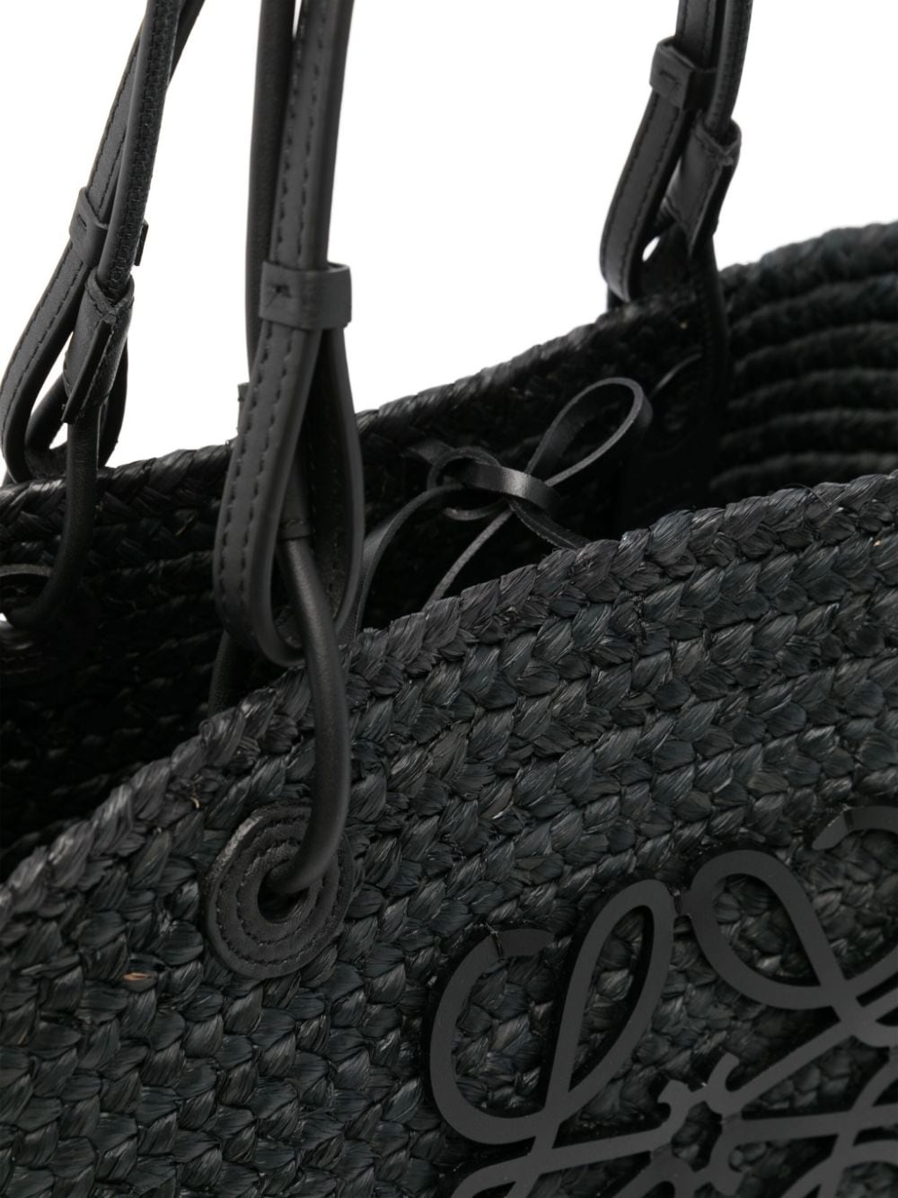 medium Anagram raffia tote bag - 4