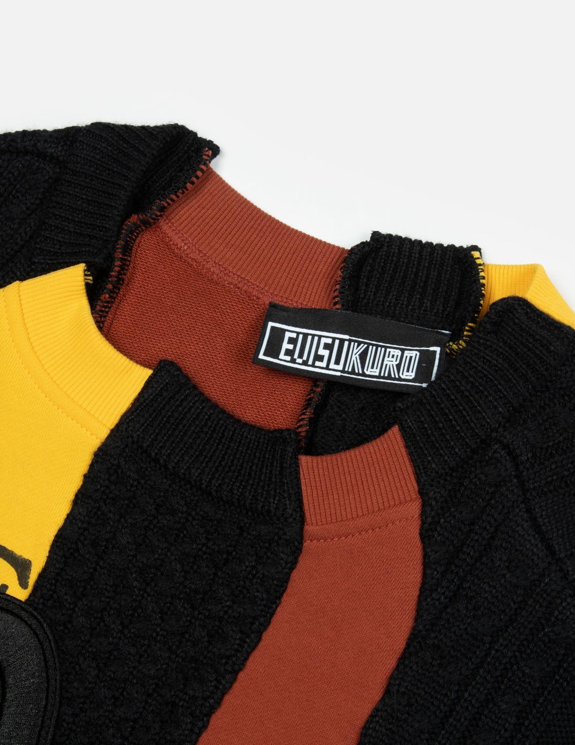 Patchwork Seagull Embroidery Cable-Knit Relax Fit Sweater - 6