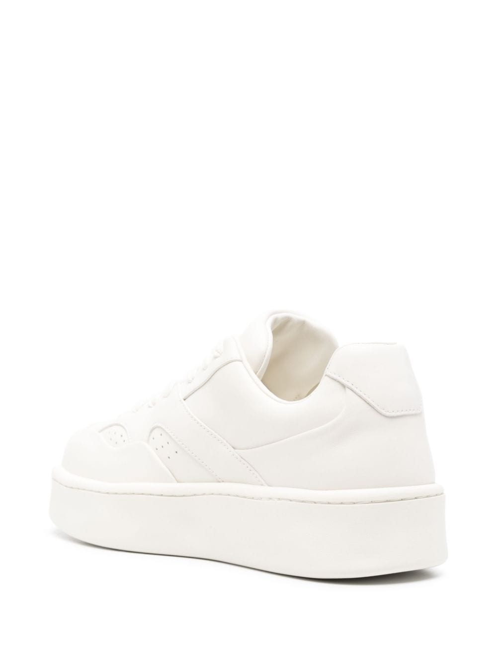 tonal leather sneakers - 3
